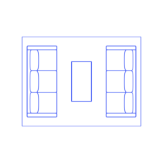 Layouts Living Rooms Facing Sofas Sketch Style Svg Vector, Free Vectors File